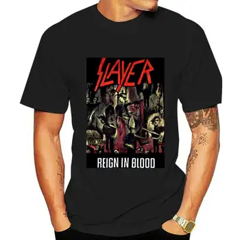 Slayer Reign in Blood Обложка альбома Мужская черная футболка Новый официальный мерч