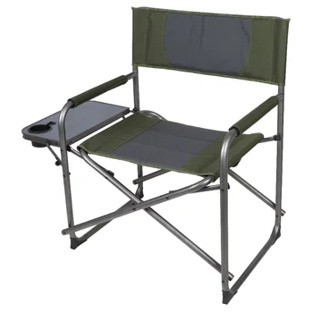Ozark Trail Негабаритное режиссерское кресло с приставным столиком для улицы, зеленая ткань