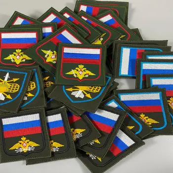 Новая тактика военного веера Российская армия Красочный значок на руке Значок вышивки