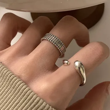  Серебряный цвет Открывающиеся кольца для женщин Мода Нерегулярное регулируемое кольцо на палец Вечеринка День рождения Ювелирные изделия Подарок Дропшиппинг