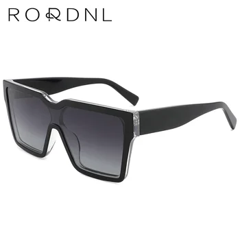 Модные поляризованные квадратные солнцезащитные очки для мужчин оптом оптом роскошные брендовые солнцезащитные очки UV400 Высокое качество Италия Ацетат Негабаритная оправа