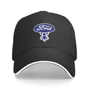 Новый винтажный знак ford V8 Бейсболка Спортивные кепки Винтаж Пушистая шапка Женская кепка Мужская