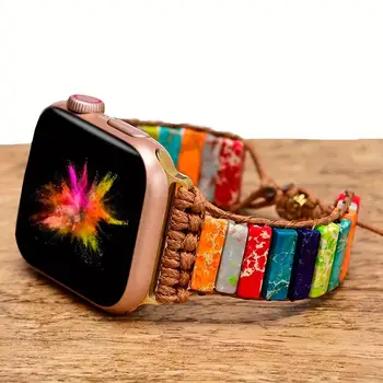 Популярные аксессуары Красочный ремешок Apple Watch 7 45 мм 40 38 мм для Apple Watch Винтажный браслет для IWatch Serie 3 5 6 SE 8