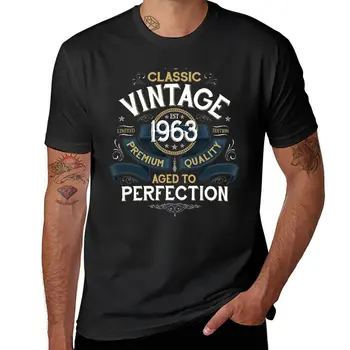 Новая классическая винтажная футболка, состаренная до совершенства 1963 года, футболки на заказ, дизайн ваших собственных толстовок, мужская футболка