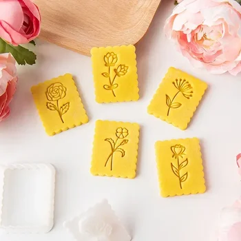 Цветы розы Пресс-ножи для печенья Помадная форма для торта DIY Sugarcraft Инструменты для украшения торта Cookie Stamp Инструмент для тиснения печенья