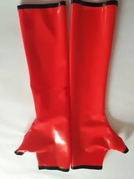 0,4 мм Новый стиль 100% латексные перчатки резиновые красные и черные модные перчатки размер S-XXL