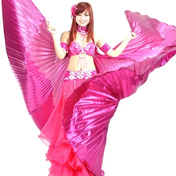 2023 Новая распродажа Популярные женские египетские танцы живота Isis Wings Золотое крыло для танца живота без палочки Взрослый живот Dance Wear Крылья