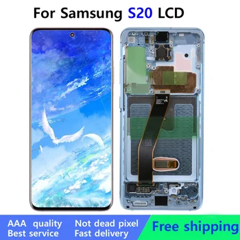 Протестированный SUPER AMOLED ЖК-экран для Samsung S20 G980F/DS G980 SM-G980 ЖК-дисплей Сенсорный экран Дигитайзер в сборе Замена