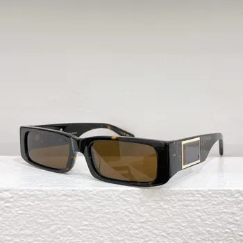 Черное золото Футуристические прямоугольные солнцезащитные очки из ацетата для женщин Дамы Бренд Дизайнер Летняя Мода Для Женщины МУЖЧИНА DG4444 Солнцезащитные очки