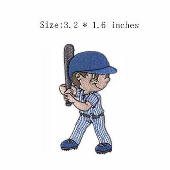Вышивка для спортивных мальчиков шириной 1,6 дюйма для бродери/антиквариат/игра в бейсбол