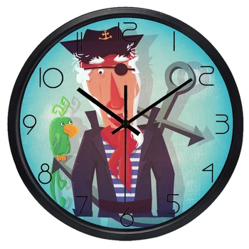  Горячий бренд мультфильм детская комната Lodumani Настенные часы Красивые Hold Супер тихие часы