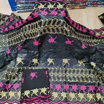 7yards Bazin Riche Fabrics 2020 Высокое Качество Кружево Африканская Французская Вышивка Кружево Новейший Таз Brode Guinea Brocade Для Свадьбы
