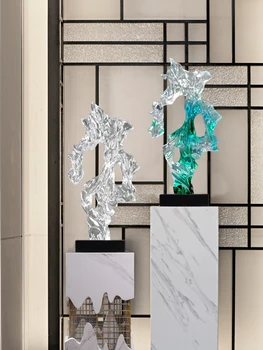 Высококачественная декоративная скульптура из прозрачного камня с китайским мягким декором и роскошной смолой для украшений крыльца нового дома