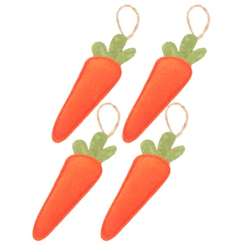 4шт Пасхальная морковь Пасхальная искусственная морковь Висячий декор Пасхальная стена Висячая морковь