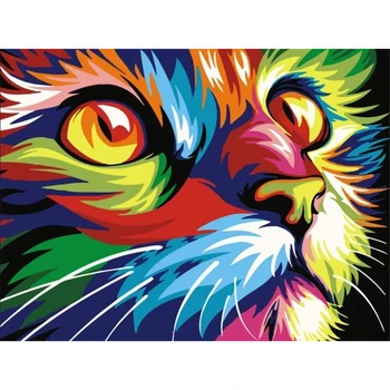 Животное Кошка Предварительно напечатанный 11CT Набор для вышивки крестом Вышивка DMC Нитки Живопись Хобби Вязание Шитье Магия Подсчитанная