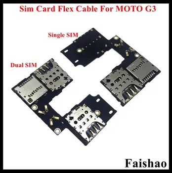 Faishao Новая двойная и одна SIM-карта SD Держатель памяти Слот Лоток Считыватель Гибкая кабельная плата для Motorola MOTO G3 3-го поколения