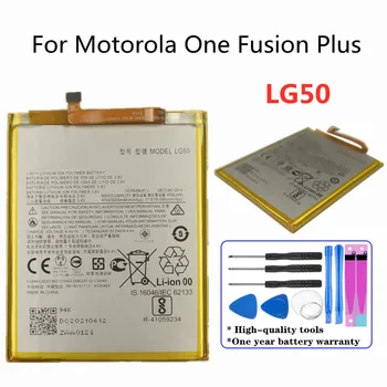  Новый аккумулятор LG50 для Motorola MOTO One Fusion Plus Fusion+ 5000 мАч Замена батареи для телефона Bateria В наличии + инструменты