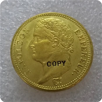 Франция, Наполеон I, 40 франков, 1809, Золотая монета Лилль КОПИЯ 