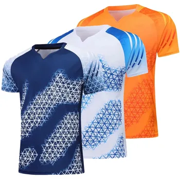 2021 Новый настольный теннис Джерси для мужчин и женщин Детская футболка для пинг-понга Рубашки для настольного тенниса Спортивная футболка Быстросохнущие рубашки для бадминтона