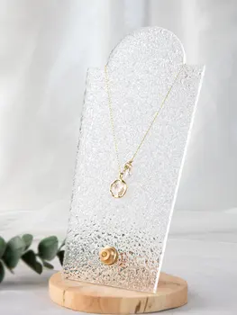 Прозрачная подставка для ожерелья, акриловый кронштейн для шеи, чувство дизайна, реквизит для дисплея ювелирных изделий