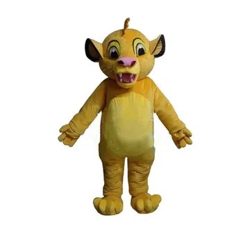 Новый костюм талисмана Короля Льва Симбы Маскарадный костюм Аниме Косплей Наборы для вечеринки на Хэллоуин