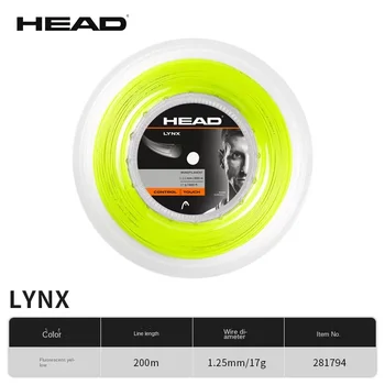 200м головка LYNX Hawk Touch теннисная ракетка леска большая пластинчатая струна высокая эластичная устойчивая для 1 ракетки Зверев