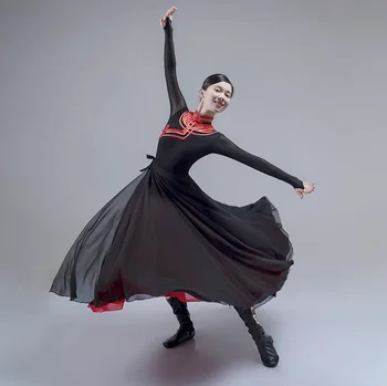 Китайский народный монгольский танец платье женский взрослый экзамен экзамен большая распашная юбка