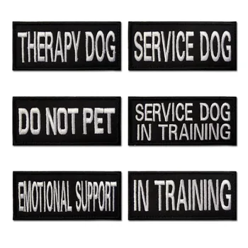  НЕ ДОМАШНЕЕ ЖИВОТНОЕ 4 * 9 см Вышивка служебной собаки Армейская серия Нашивка Pet Собака Ремни и наклейки Военные значки