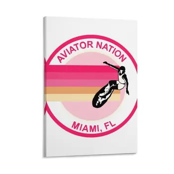 Aviator Nation Logo Розовый холст Живопись Настенные картины плакат аниме