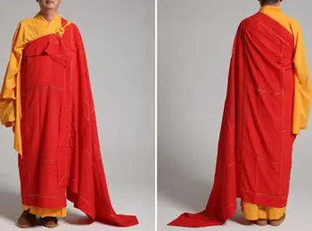 high-end Красная семерка покаянная одежда халат дзен-буддистский монах костюмыхалат униформа шаолиньская ряса боевые искусства