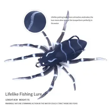 1PX Vivid Spider Lure 70 мм-6,4 г Силиконовая приманка для рыбалки Мягкая приманка для плавания Плавающий воблер Бионическая резина Isca Snakehead Pesca