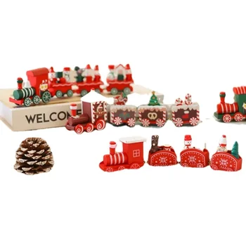 рождественские украшения, украшения, подарочные сцены, макет атмосферы, маленькие игрушки поезда 2023 года, креативные подарки в канун Рождества