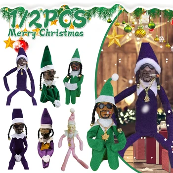 Рождественские украшения Креативный Snoop On A Stoop Elf Doll Рождественский плюш на изогнутом домашнем латексе Подарки на Новый год Эльфийская кукла Подарки 2023