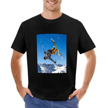 человек хардкор лыжный трюк плакат прыжки на лыжах футболка футболка мужчина мальчики белые футболки дизайнерские футболки мужчины