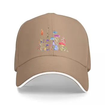 красочные полевые цветы акварельная живопись Шляпа-ведро Бейсболка Спортивные кепки Роскошная кепка мужская шляпа роскошная женская