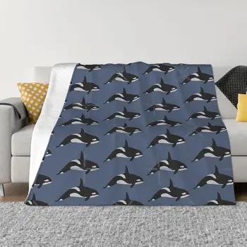 Orca - Иллюстрация косатки Ультрамягкое одеяло из микрофлиса