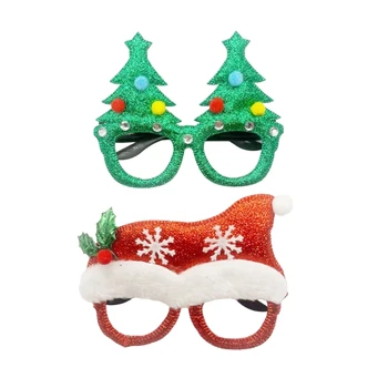 Рождественские очки Оправа Блеск Рождественские очки для вечеринок Рождественский костюм Креативные очки для рождественских вечеринок H7EF