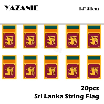 YAZANIE 14 * 21 см 20 шт. 5 метров Шри-Ланка струнный флаг висит украшение дома овсянка флаг бесплатная доставка