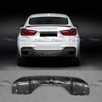 Real Carbon Fiber Задний Губа Диффузор Бампер Спойлер для BMW F16 M-sport Package M-tech 2015-2017 Автомобильный стайлинг