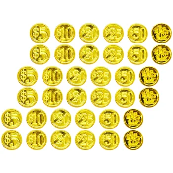 Интересный пиратский элемент Сбор монет Игровой реквизит Бытовые монеты Игрушки Украшение на Хэллоуин Дети Фальшивые монеты