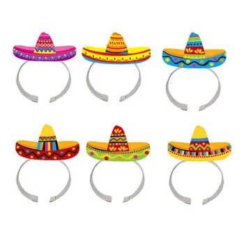 Сомбреро Повязки на голову Мексиканская шляпа с повязкой на голову Фестиваль Декоры повязок
