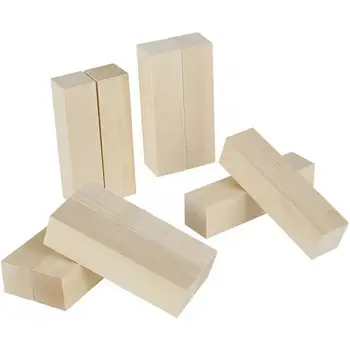 Набор блоков для резьбы по дереву из липы - Набор блоков для резьбы по мягкому дереву для начинающих, набор для хобби для взрослых детей V7M5