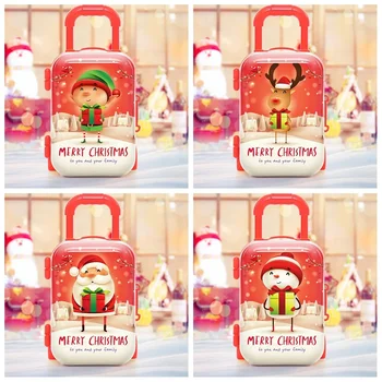 Креативный рождественский багаж Коробка конфет Мультфильм Санта-Клаус Снеговик Лось Эльф Рождественский подарочный пакет Счастливого Рождества Декор С Новым годом