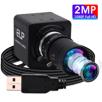 ELP 2MP OV2710 120FPS@480P 60FPS@720P 30FPS@1080P Mini UVC USB Wecam с объективом 5-50 мм с ручной фокусировкой, высокоскоростная USB-видеокамера