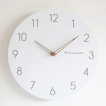 Скандинавские настенные часы Japandi Тихие эстетические цифровые большие настольные часы Белые внутренние батареи Reloj de la Pared Кухонный декор