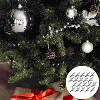 50 шт. Зажим Железные зажимы Заколки для волос Украшение рождественской елки Украшение для рождественских декора Сплав