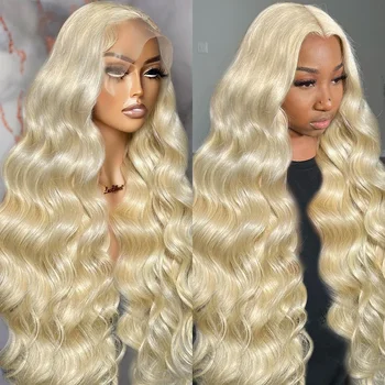 Cosdelu 613 Honey Blonde Color Body Wave Wig 13x6 HD Прозрачные кружевные передние парики 30 40 дюймов 13x4 фронтальный парик из человеческих волос