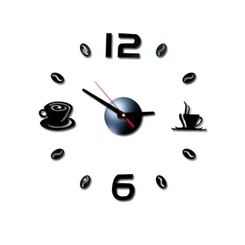 Часы Часы Настенные Часы Horloge 3D DIY Акриловые Зеркальные Наклейки Украшение Дома Гостиная Кварцевая Игла reloj de pared Горячий