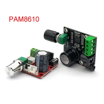 Супер тонкий 2 x 15 Вт PAM8610 класс D Плата цифрового усилителя звука с двойным питанием 12 В