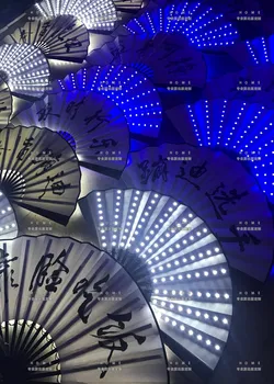 Надпись диско танцующий светящийся вентилятор Tik Tok мужчины и женщины светодиодный светящийся вентилятор пользовательский логотип